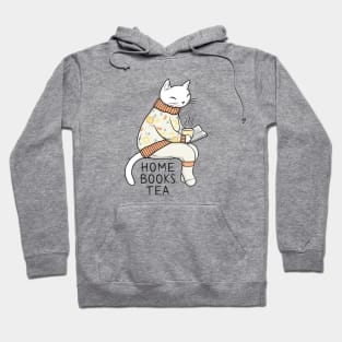 White Cat having a great time at home Hoodie